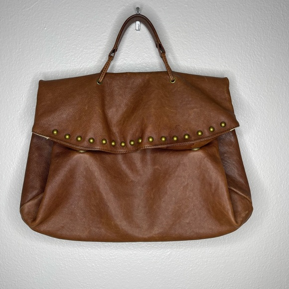 Ellington Handbags - Ellington Brown Leather Studded Purse Bag